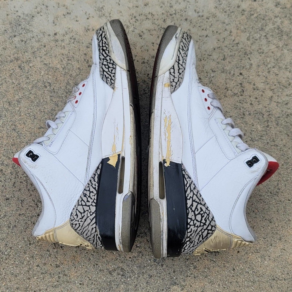 Nike Air Jordan Retro 3 Cement Grey Shoes - Picture 6 of 10